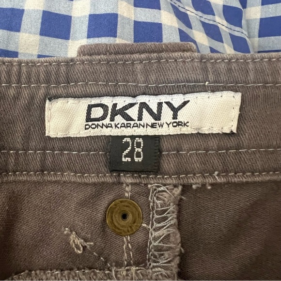 DKNY Vintage Y2K Floral Embroidered Patchwork Gray Flare Jeans - Picture 6 of 8